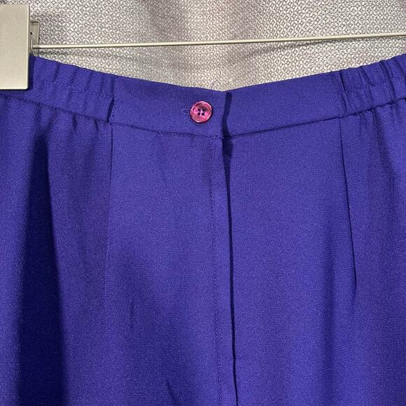 Justin Taylor Vintage 2 Piece Skirt and Blazer Suit Purple Embellished Size 10 - Picture 12 of 16